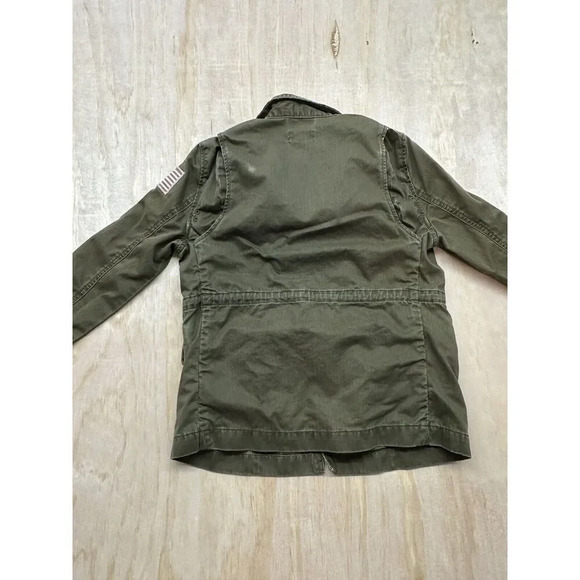 Polo Ralph Lauren Green Military Jacket Coat USA Flag Patch Child Size S 6 - Picture 6 of 10